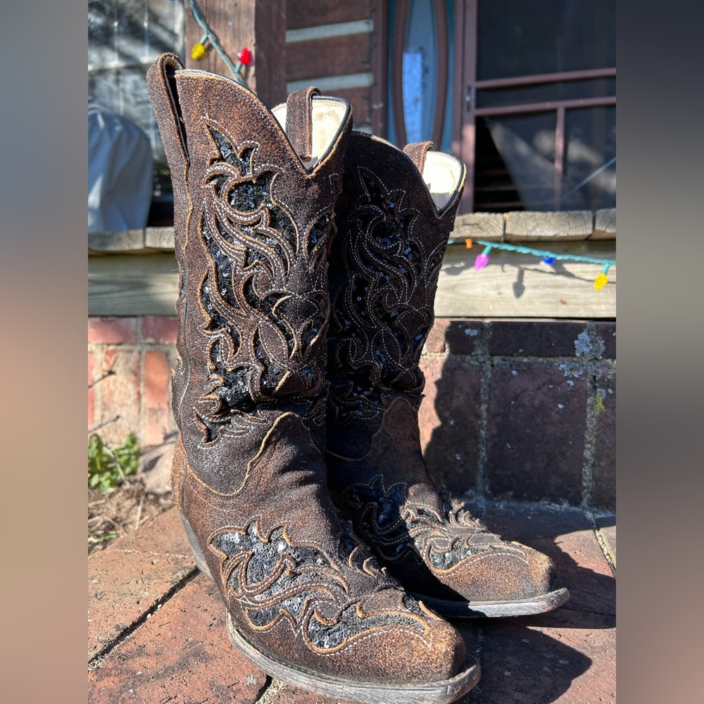Sequin Corral Boots